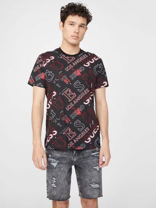 Geordi Logo Tee Guess Shopping Jet Crna