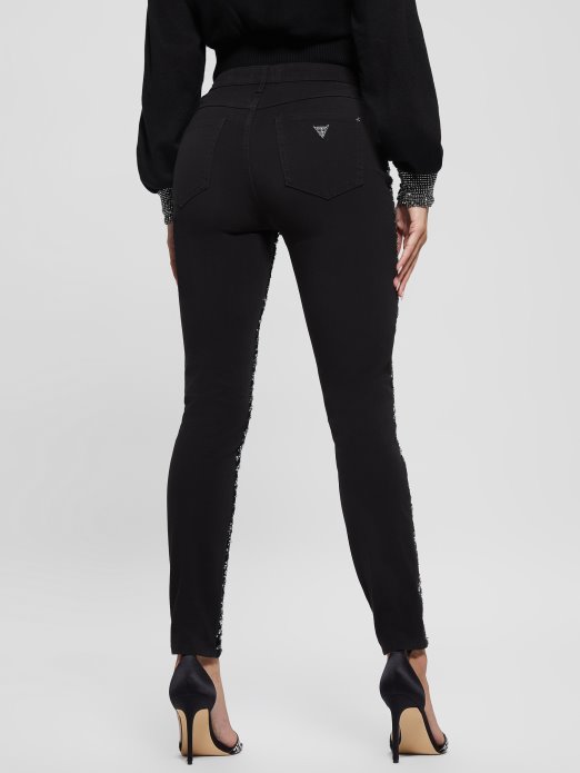 Glam Tigraste Srebrne Guess Shopping 1981 Tigraste Uske Traperice Sa šljokicama