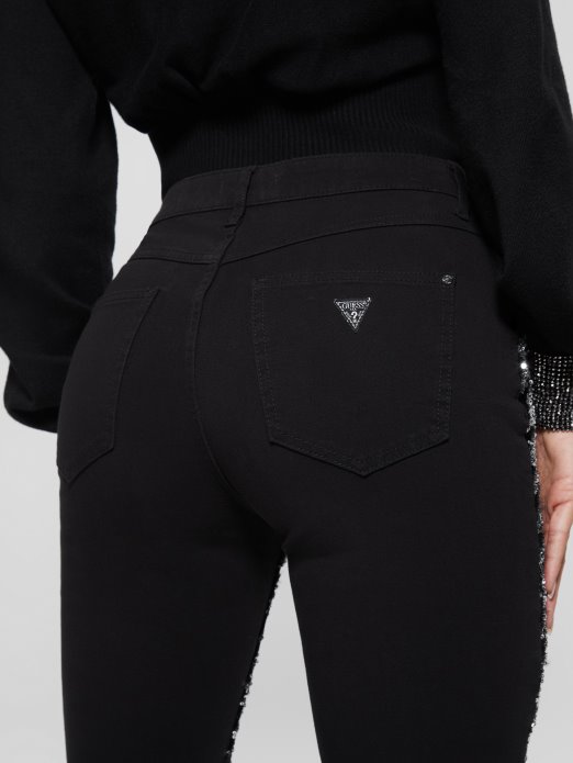 Glam Tigraste Srebrne Guess Shopping 1981 Tigraste Uske Traperice Sa šljokicama