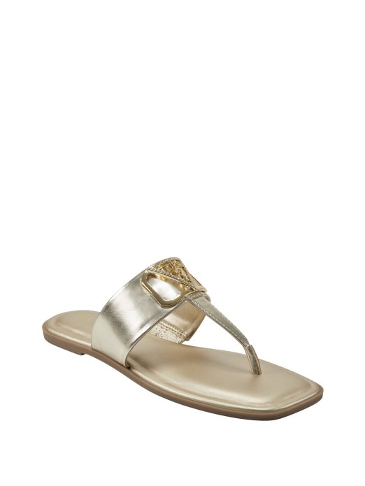 Gld-1 Gold Guess Shopping Frosty Bling Sandale S T-strap