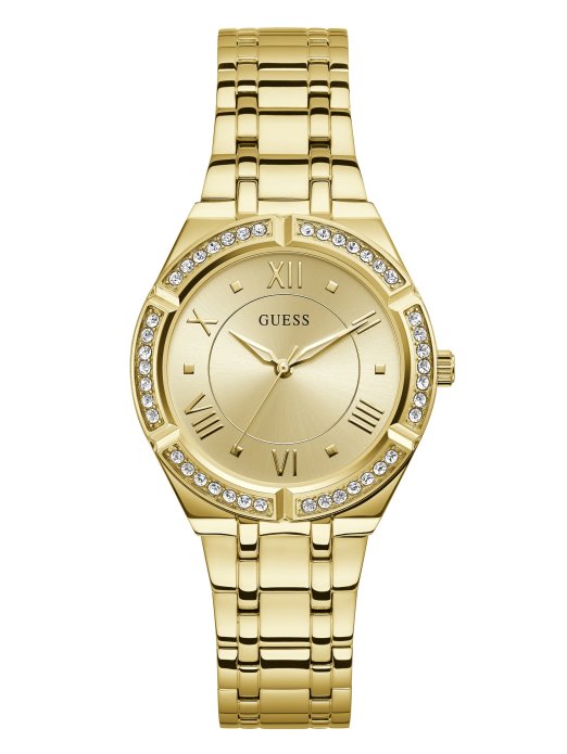 Gold Guess Shopping Gold-tone šampanjac Analogni Sat