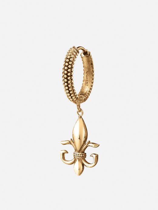 Gold Guess Shopping Knight-flower-single-earring