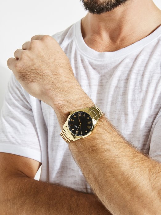 Gold-tone Analogni Dijamantni Sat Guess Shopping Gold