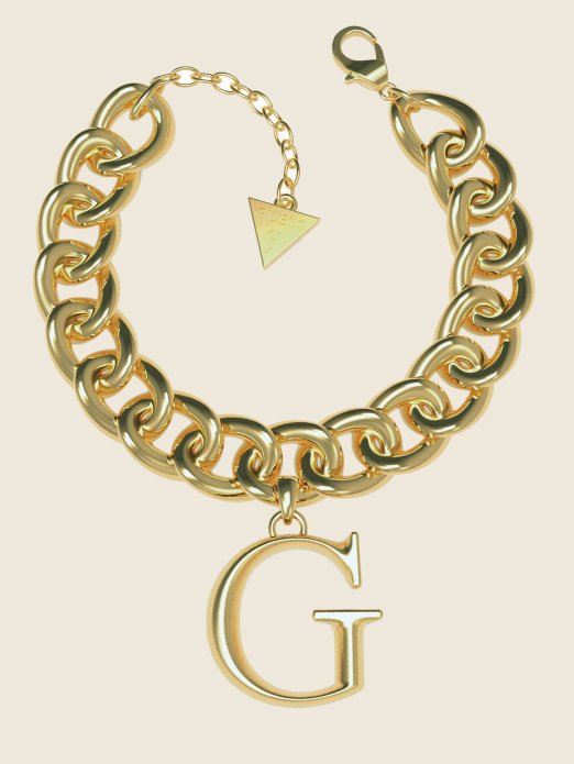Gold-tone G Logo Rubnik Lančić Narukvica Gold Logo Guess Shopping