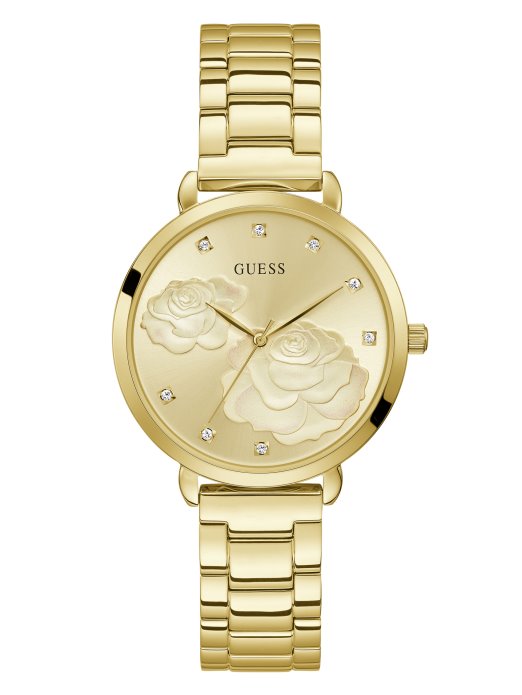 Gold-tone Rose Analogni Sat Guess Shopping Multi
