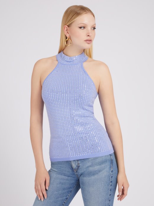 Gornji Dio Džempera Sa Kamenčićima Guess Shopping Ljubičasta