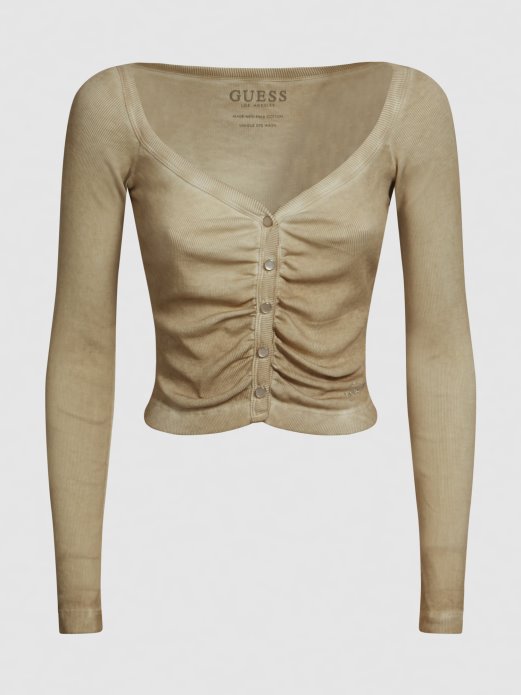 Gornji Dio S Kopčanjem Gumba Bež Guess Shopping