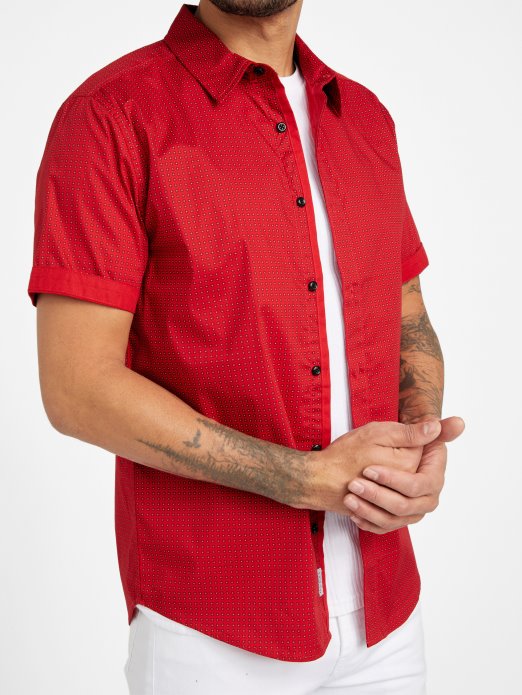 Gower Košulja S Geo Printom Guess Shopping Sveučilište Crvena