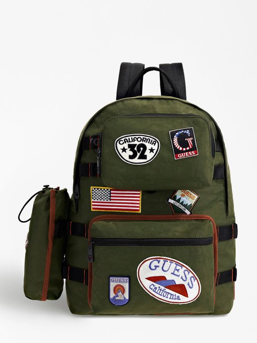 Green Guess Shopping Verve Ruksak S Najlonskim Zakrpama