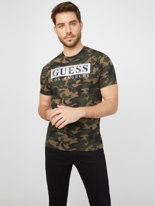 Greg Camo Reflektirajuća Majica Guess Shopping Kamuflaža