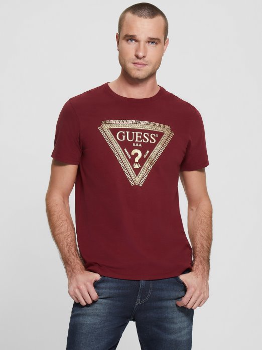 Guess Lanac Logo Tee Pinot Noir A586