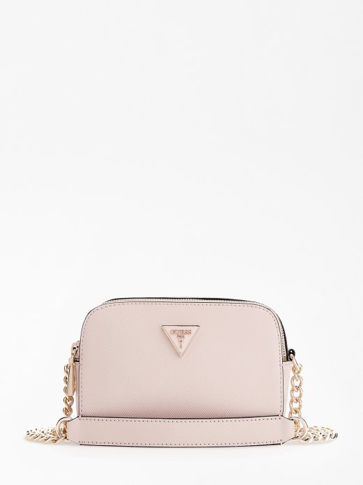 Guess Shopping Alexie Saffiano Mini Crossbody Pink