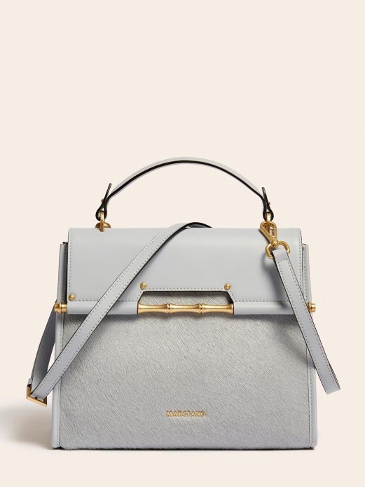 Guess Shopping Alia Torbica Od Prave Kože Siva