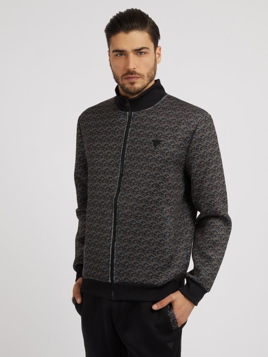 Guess Shopping All Over G Cube Logo Scuba Trenirka Smeđa