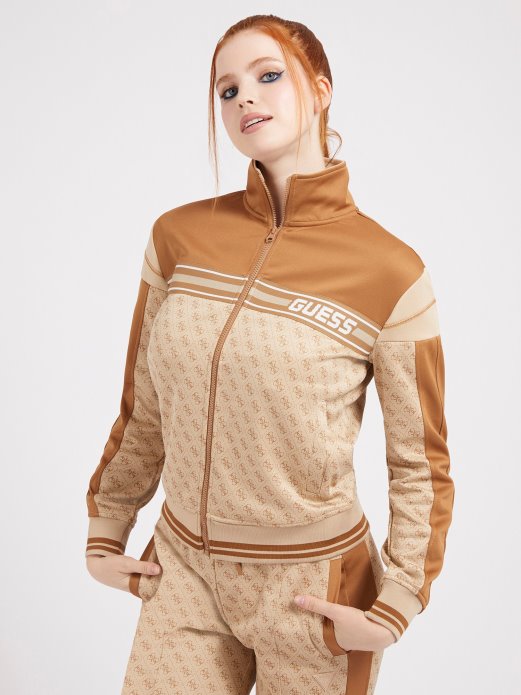 Guess Shopping All Over Majica S Logotipom Bež