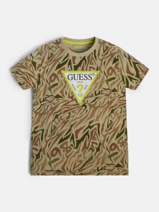 Guess Shopping All Over Print T-shirt Zelena Multi