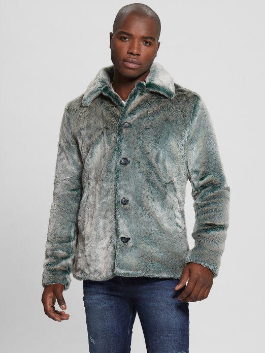 Guess Shopping Alpski Gaj Faux-fur Queen Peacoat