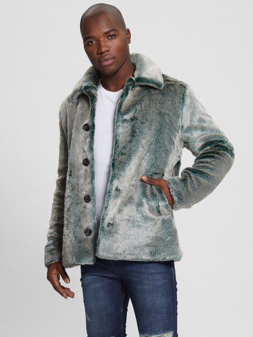 Guess Shopping Alpski Gaj Faux-fur Queen Peacoat