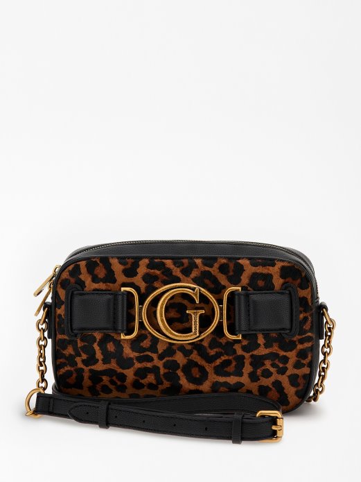 Guess Shopping Animalier Aviana Mini Crossbody Od Prave Kože