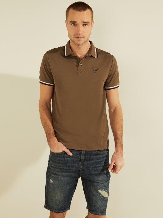 Guess Shopping Antikno Taupe Sport Pike Logo Polo