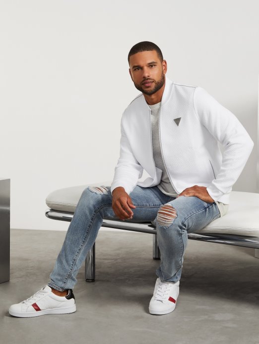 Guess Shopping Astro Prošivena Letačka Jakna čisto Bijela