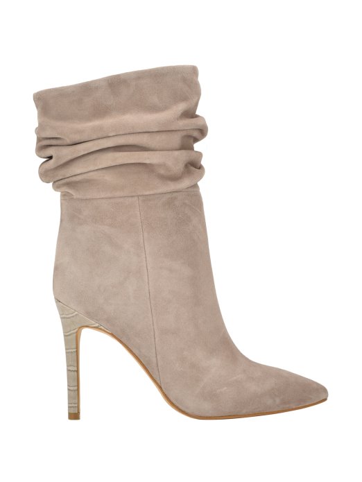 Guess Shopping Backy Suede Slouch Bootie Taupe