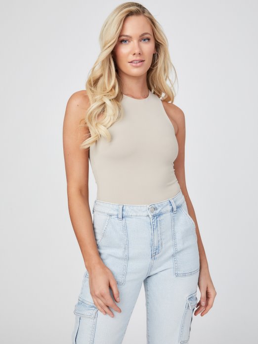 Guess Shopping Barb Bešavni Bodi Baršun Taupe