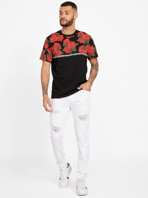 Guess Shopping Barker Fashion Majica S Okruglim Izrezom Jet Crna