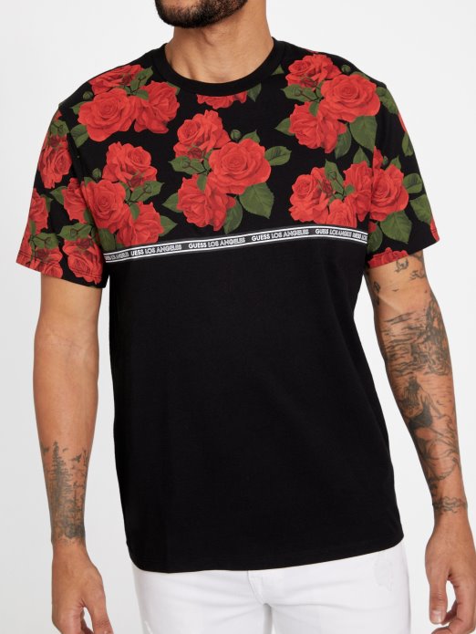 Guess Shopping Barker Fashion Majica S Okruglim Izrezom Jet Crna