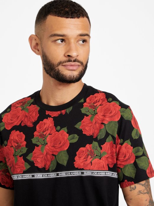 Guess Shopping Barker Fashion Majica S Okruglim Izrezom Jet Crna