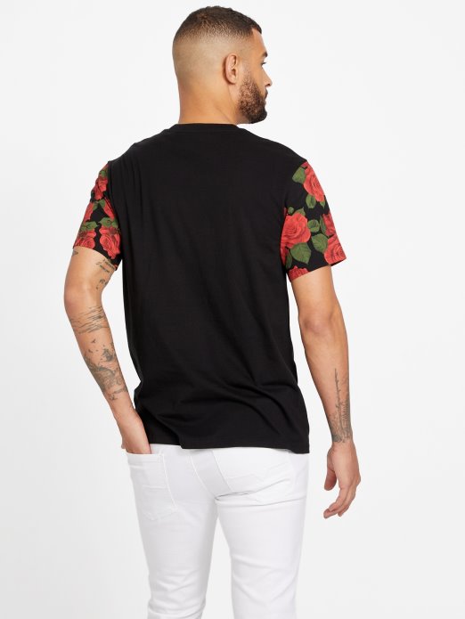 Guess Shopping Barker Fashion Majica S Okruglim Izrezom Jet Crna