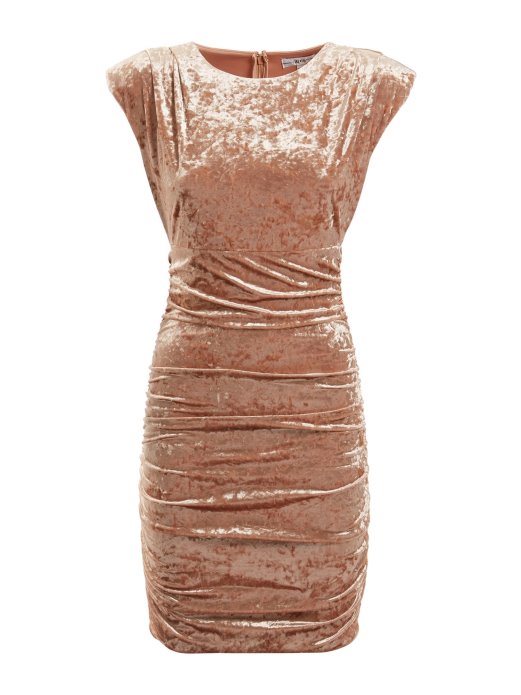 Guess Shopping Baršunasta Haljina Bež