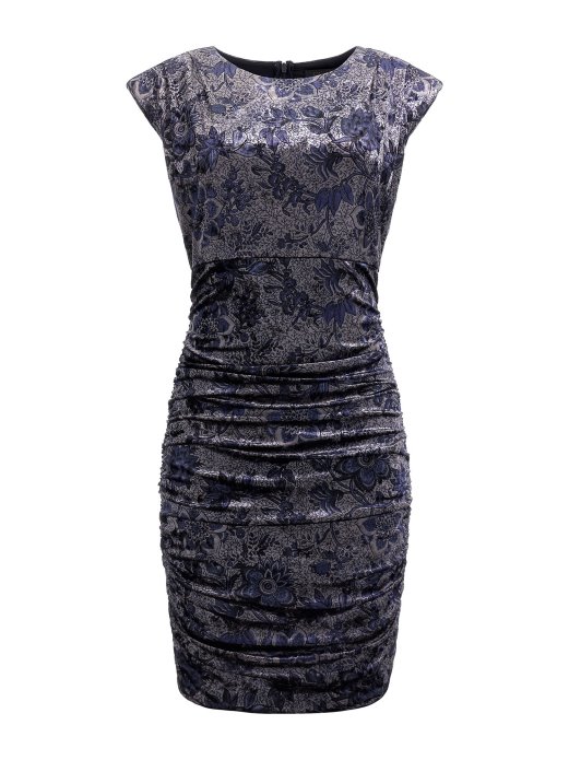 Guess Shopping Baršunasta Haljina Cvjetna Fantazija