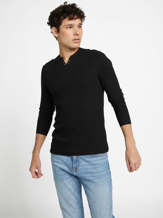 Guess Shopping Benny Majica S Prorezom Crna