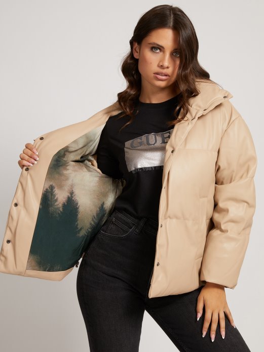 Guess Shopping Bez Podstavljena Jakna Od Umjetne Kože