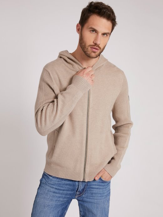 Guess Shopping Bež Kardigan S Patentnim Zatvaračem