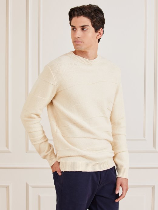 Guess Shopping Bež Marciano Pulover Od Mješavine Vune