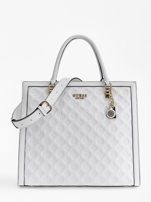 Guess Shopping Bijela Abey Torbica S Utisnutim Logotipom