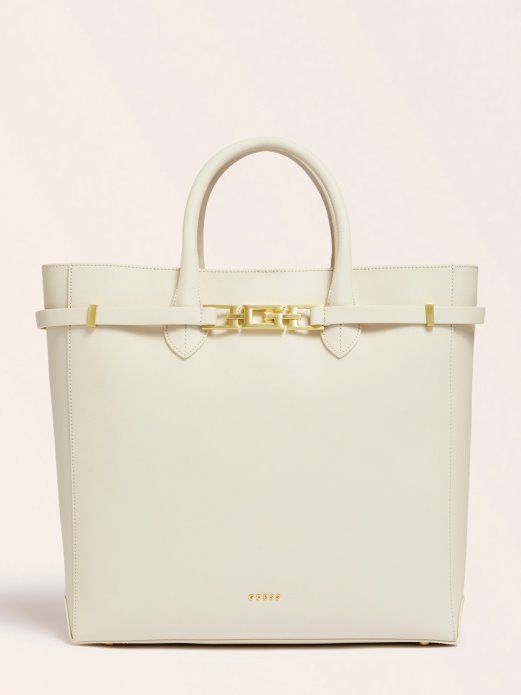 Guess Shopping Bijela Cristina Kupac Od Prave Kože