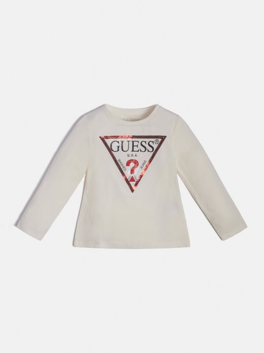 Guess Shopping Bijela Majica S Logotipom Trokuta