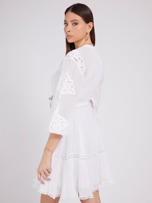 Guess Shopping Bijela Vezena Haljina