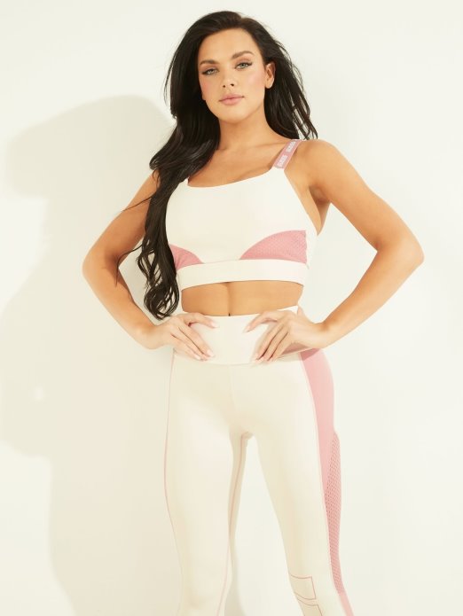 Guess Shopping Bijeli Aktivni Grudnjak Od Mikrofibre