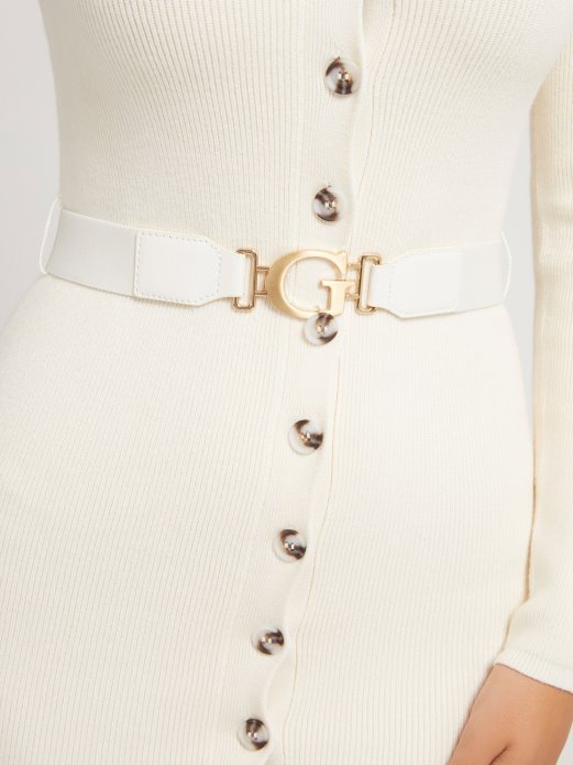 Guess Shopping Bijeli Kardigan Haljina S Remenom