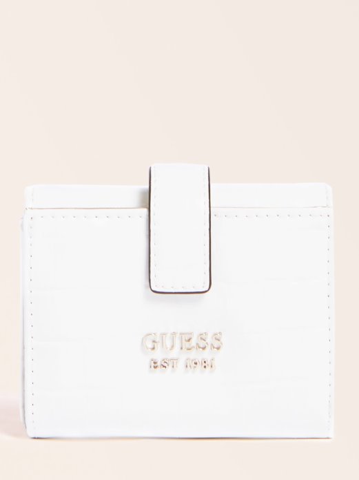 Guess Shopping Bijeli Mini Novčanik Katey Croc Print