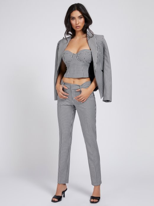 Guess Shopping Bijeli Multi Gingham Karirani Top