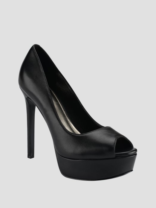 Guess Shopping Black 001 Cacei Peep-toe Stiletto