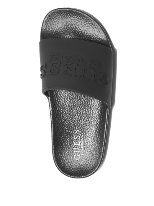 Guess Shopping Black Leo Logo Slides