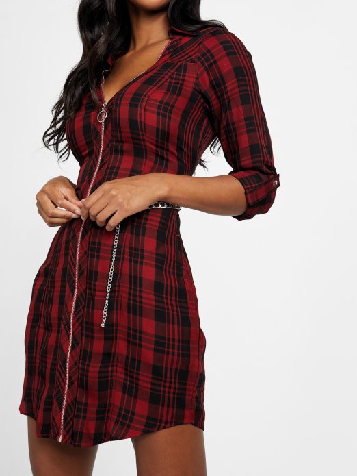 Guess Shopping Blagdansko Blaženstvo Karirano Abelina Tkana Košulja