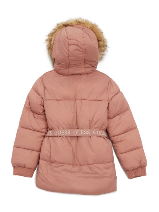 Guess Shopping Blažen Pufer Kaput S Pojasom (2-6) Pečeni Kesten