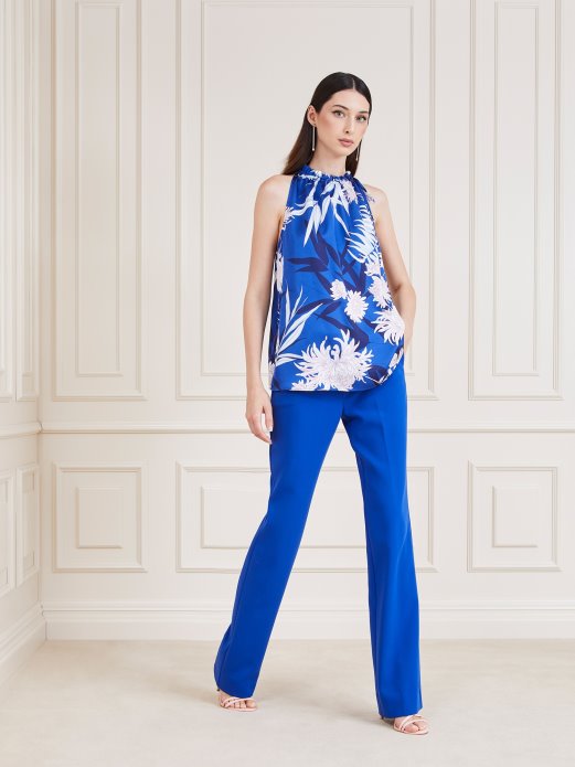 Guess Shopping Blue Multi Marciano All Over Print Top